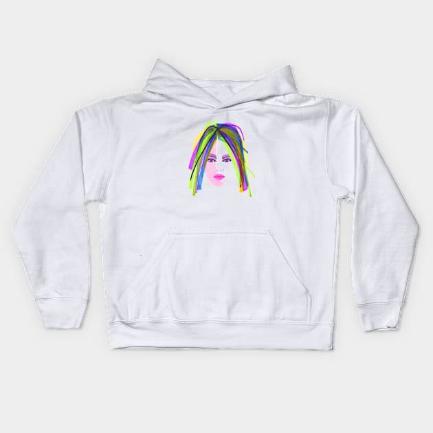 Fancy Hair Kids Hoodie by AdrianaStore